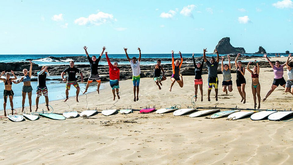 Rapture Surfcamp Nicaragua Playa Maderas Gruppen Surfkurs