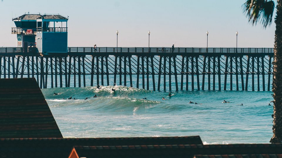 The Cali Surfcamp Kalifornien Dana Point USA Surfen am Pier