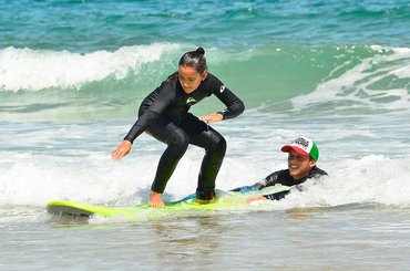 Escuela Cantabra de Surf Spanien Surfcamp Surfkurs Softtop