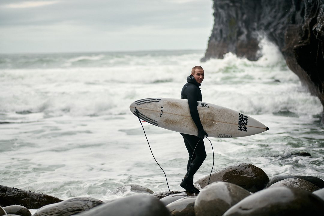 Jonas Bronnert, Surfing, Cold water