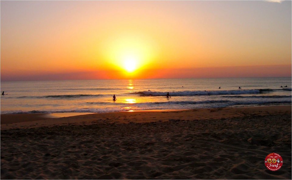 Go 4 Surf Surfcamp Frankreich Contis Plage Sonnenuntergang