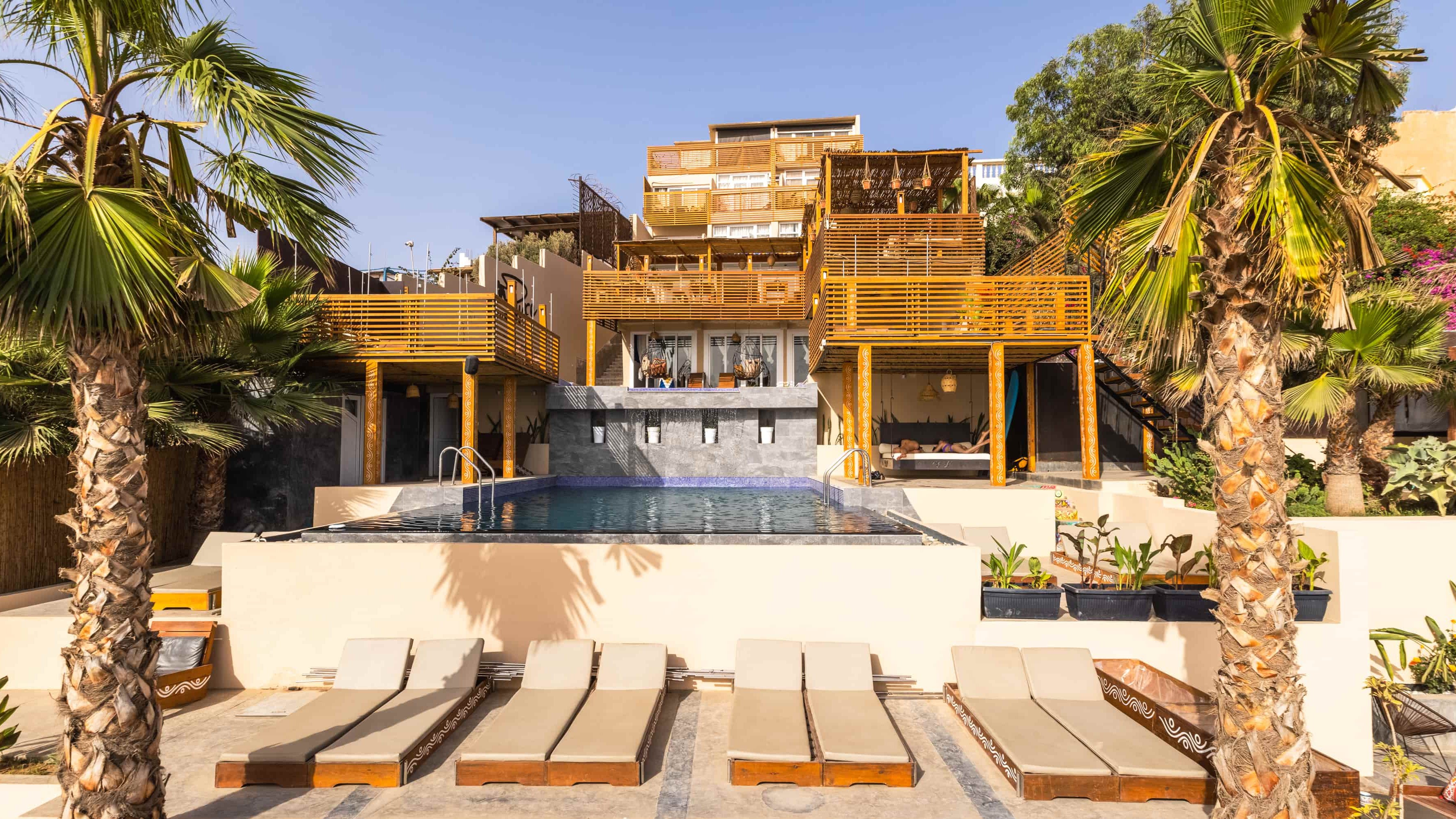 Pure Sea View Surfcamp Marokko Aourir Banana Village Camp Infinity Pools