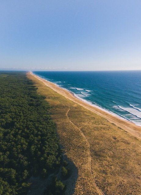 Die Atlantikküste in Frankreich mit ihrem endlosen Stränden