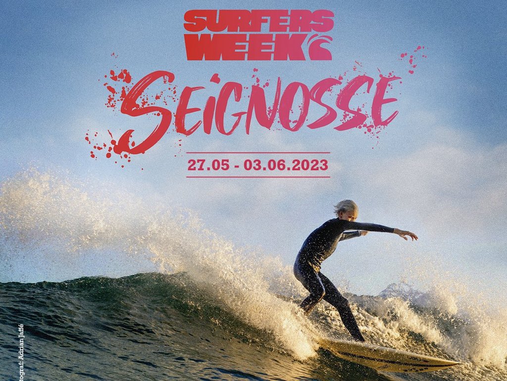 Flyer der Surfersweek in Frankreich dem Surf event