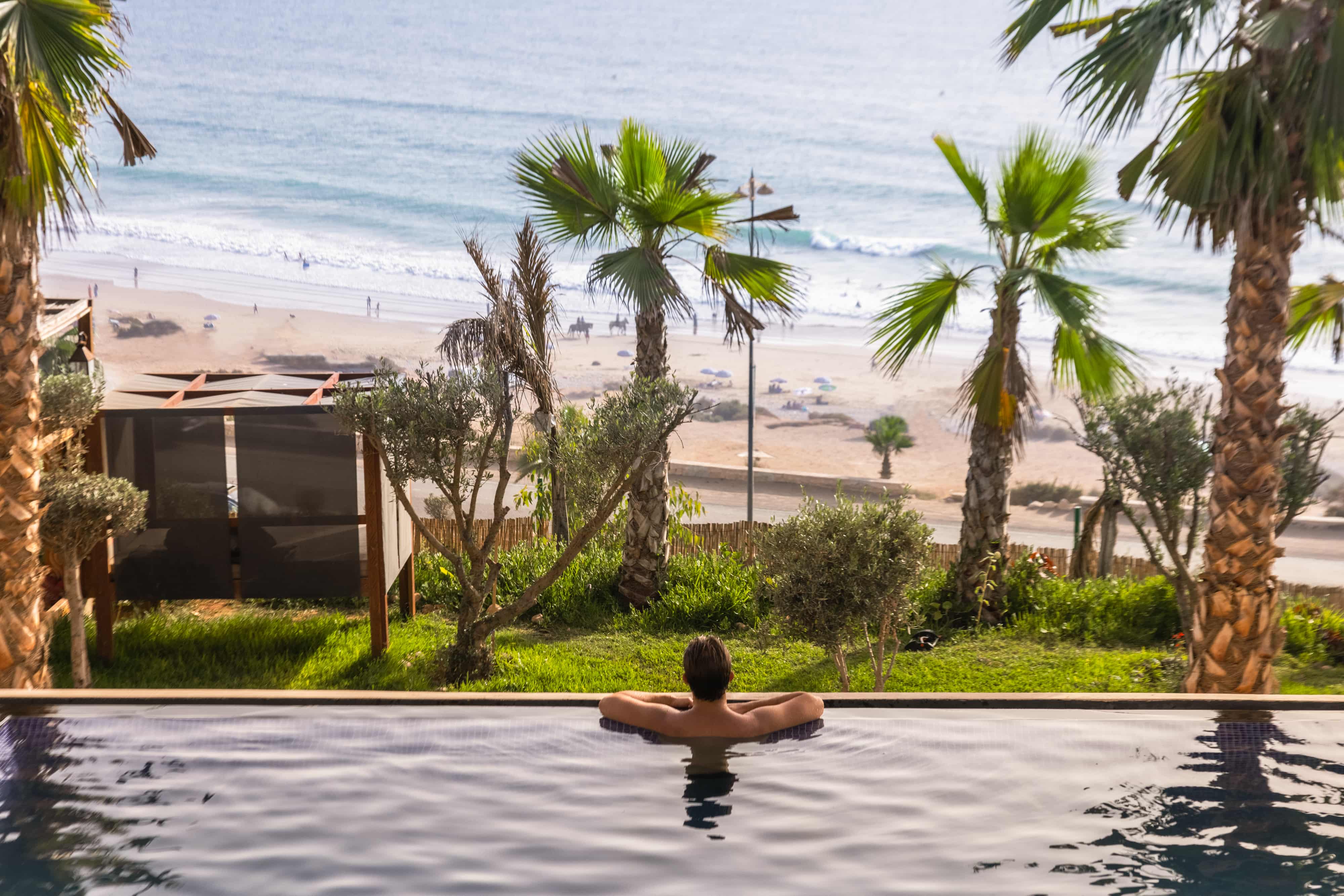 Surfcamp marokko Aourir banan Village meerblick