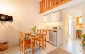 Surfcamp Soustons Plage Bungalow Kueche