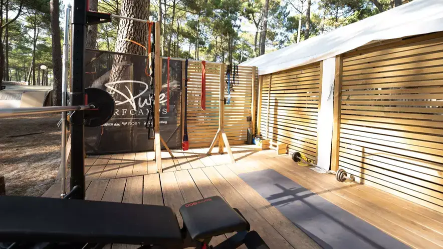 Outdoor-Gym und Cross Training im Surfcamp Biscarrosse